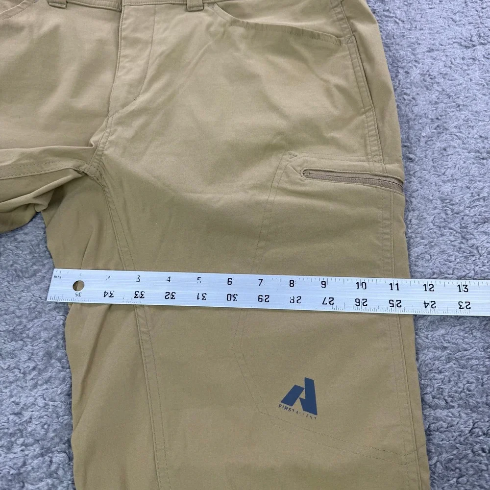 Eddie Bauer First Ascent Guide Pro Hiking Pants Mens 34x32 Tan Nylon Stretch
